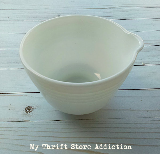 vintage milk glass batter bowl