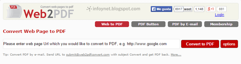 Pdfonfly InfoNet: 5 herramientas gratuitas para guardar páginas web en PDF