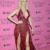 Singer Ellie Goulding Long legs In Maroon Dress