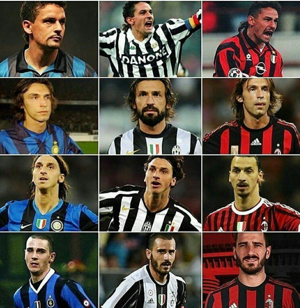 Baggio, Pirlo, Zlatan, Bonucci