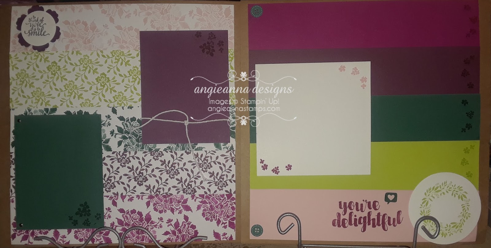 Angie Anna Stamps Stampin up July Scrapbook kits!
