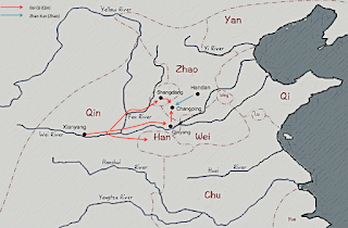 Mapa de la batalla de Changping