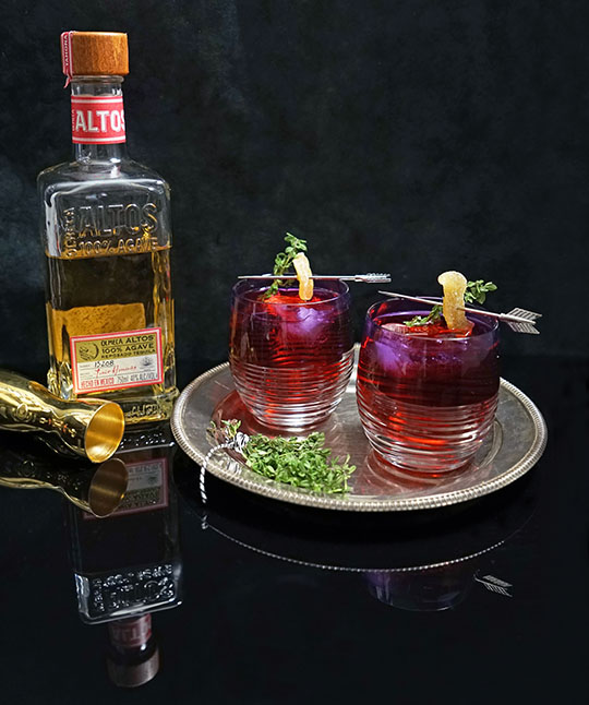 Gastronomista Altos Hibiscus Ginger Tequila and Tonic