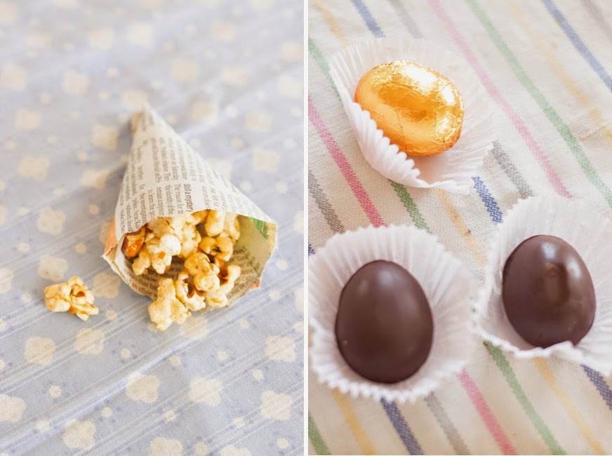 Magpie's Recipes caramel popcorn easter eggs