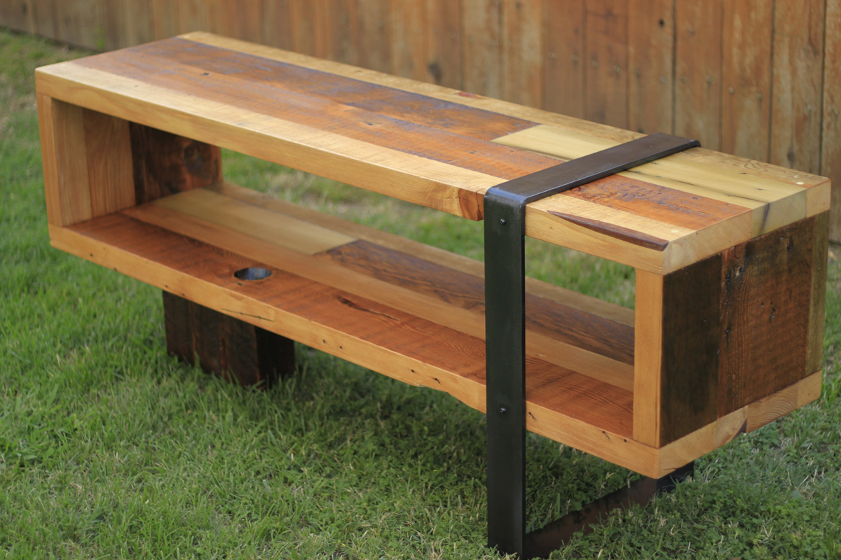 Arbor Exchange Reclaimed Wood Furniture Consule Bench with Custom