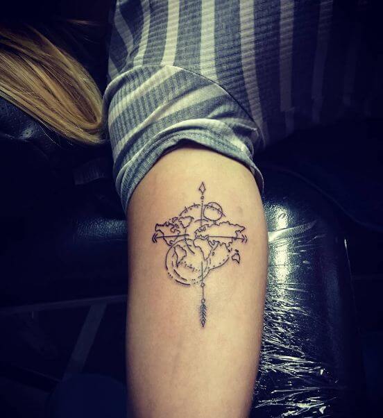 230 Cool World Map Tattoos Designs 2019 Geography