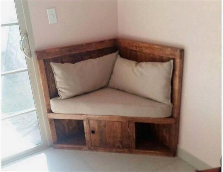 Mueblesdepalets.net: Pequeño sofá esquinero