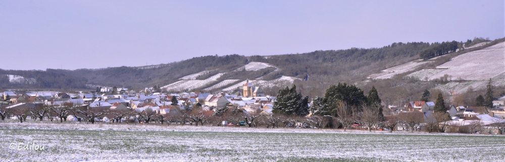 panorama de Jussy en hiver