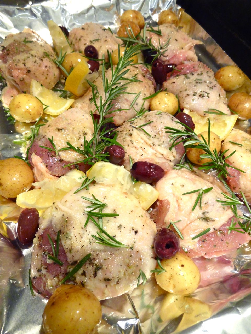 Scrumpdillyicious Roast Chicken Thighs with GreekInspired Marinade