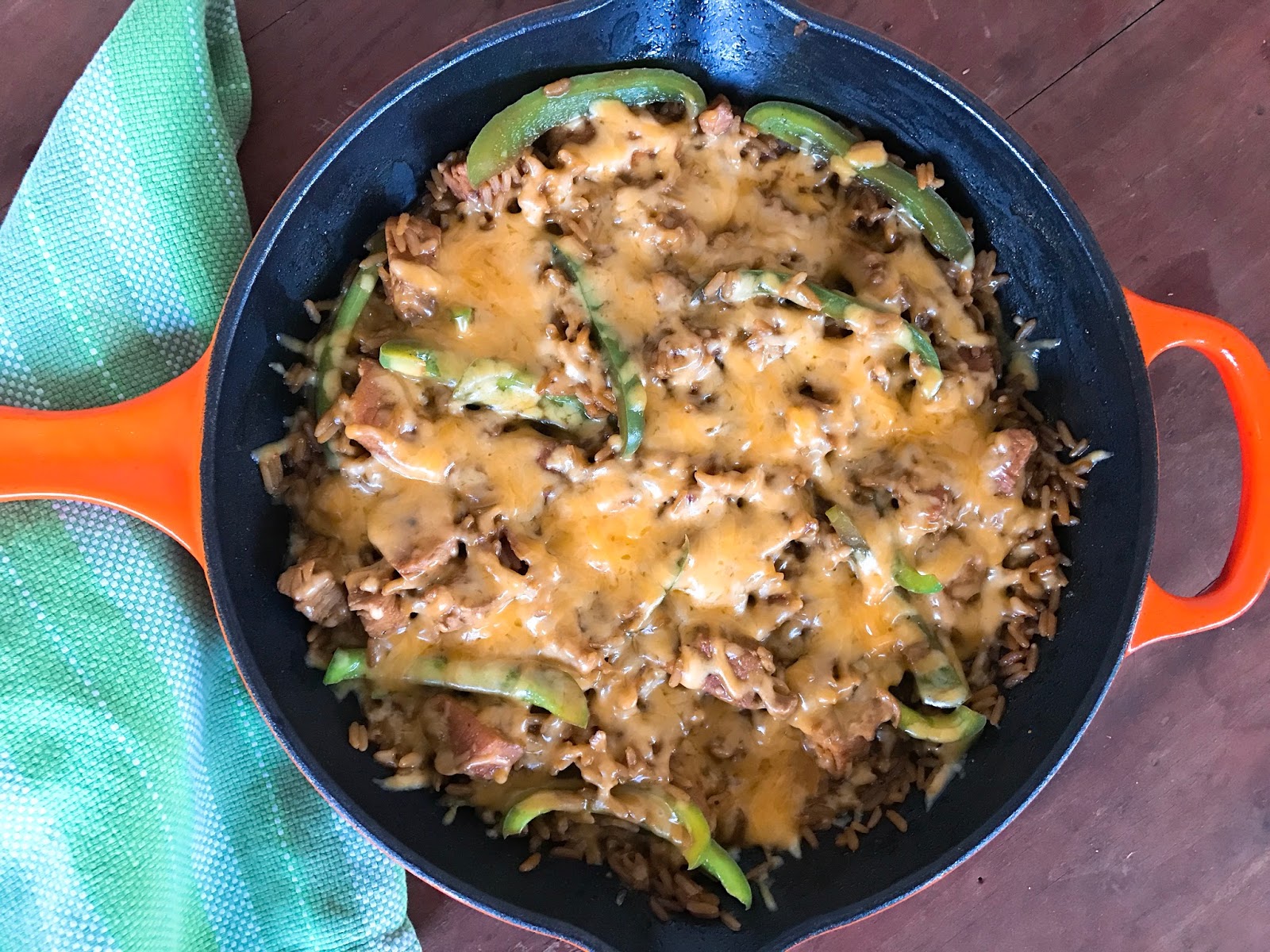 Cheesy Chicken Fajita Skillet