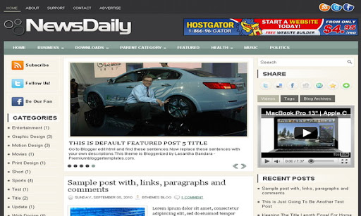 NewsDaily Blogger Template