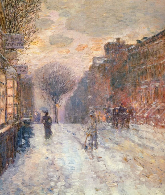 Childe Hassam 1859-1935 | American Impressionist painter | City Street Scenes