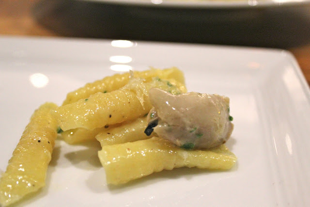 Garganelli with chicken oysters at Catalyst, Cambridge, Mass.