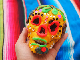 day of the dead play doh sugar skull kids activity craft