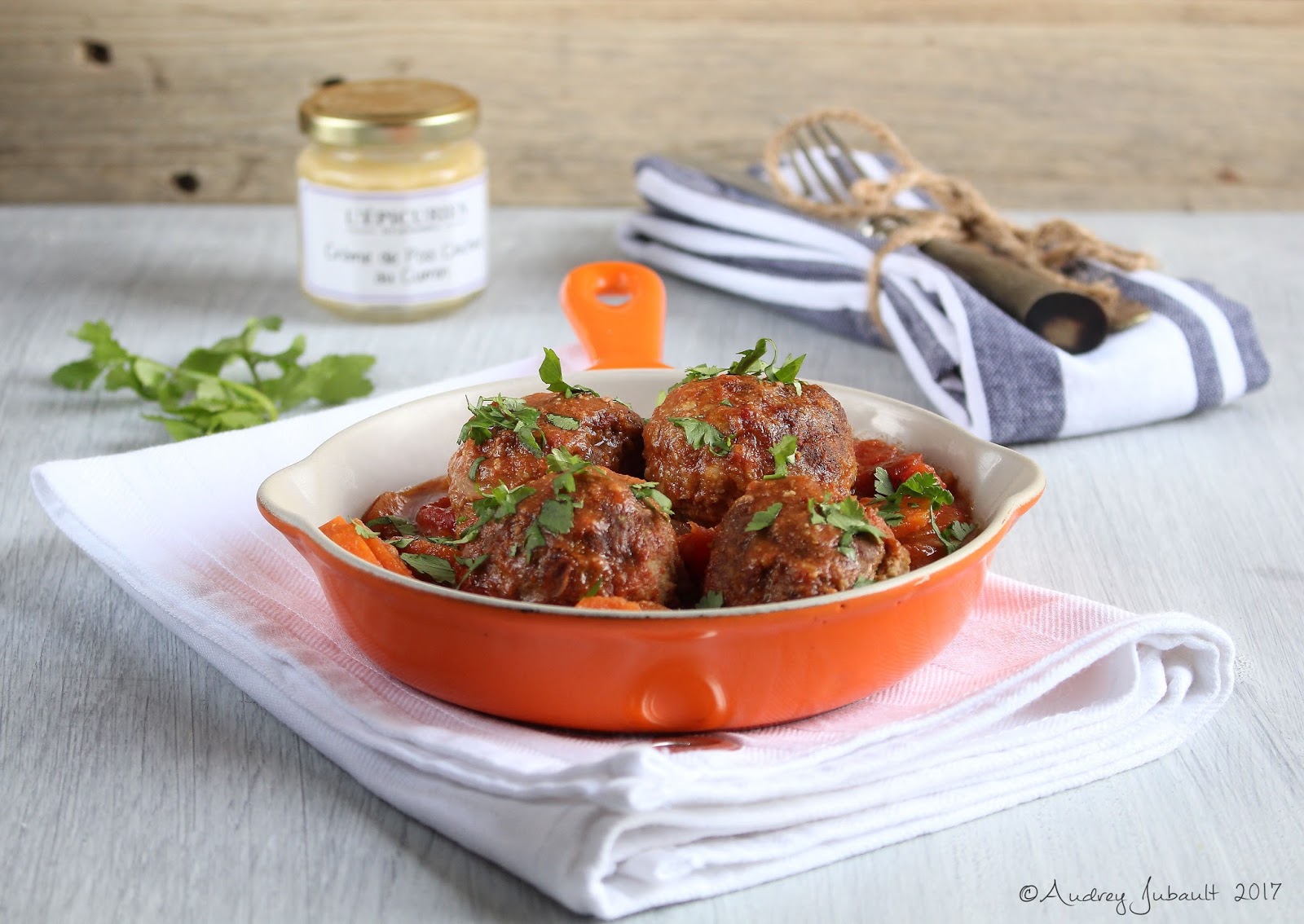 Boulettes de Boeuf à la Crème de Pois chiches et Cumin Petit Bec Gourmand