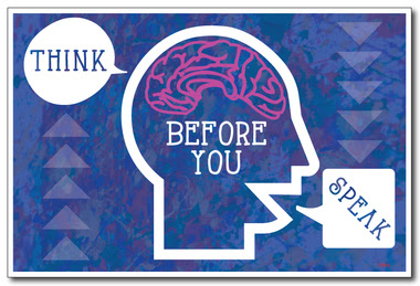 فكر قبل أن تتكلك
