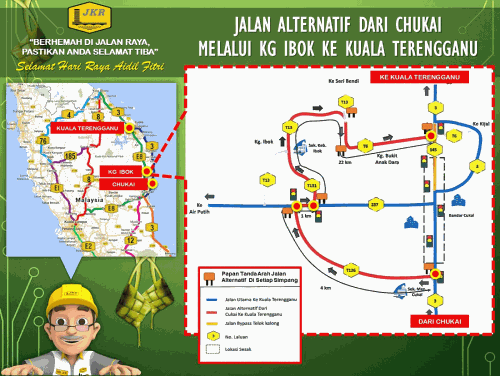 Laluan Alternatif Balik Raya Ke Pantai Timur (Kelantan, Terengganu dan