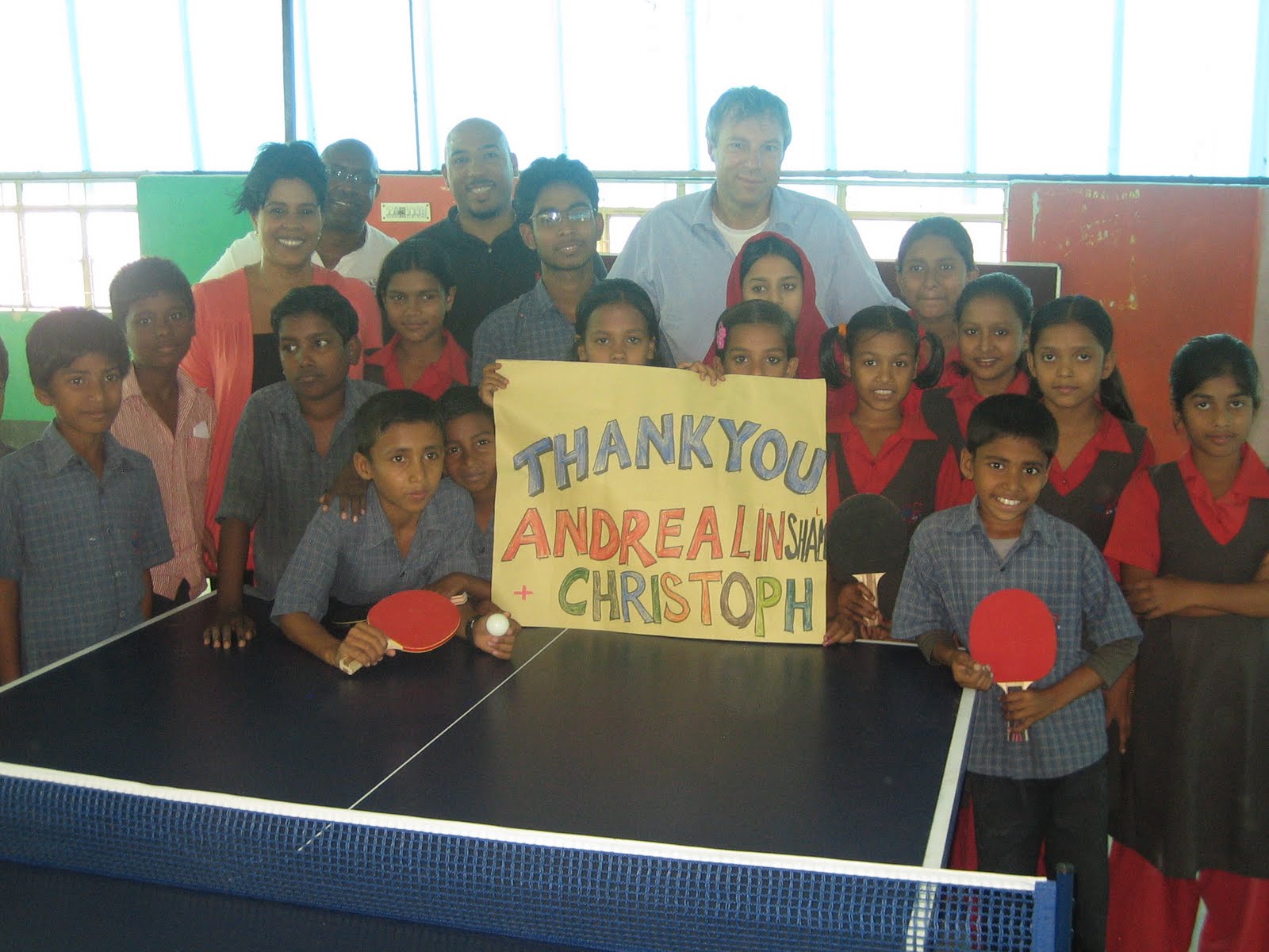 The Dhaka Project Table Tennis Donated by Andrea & Christoph Linshalm