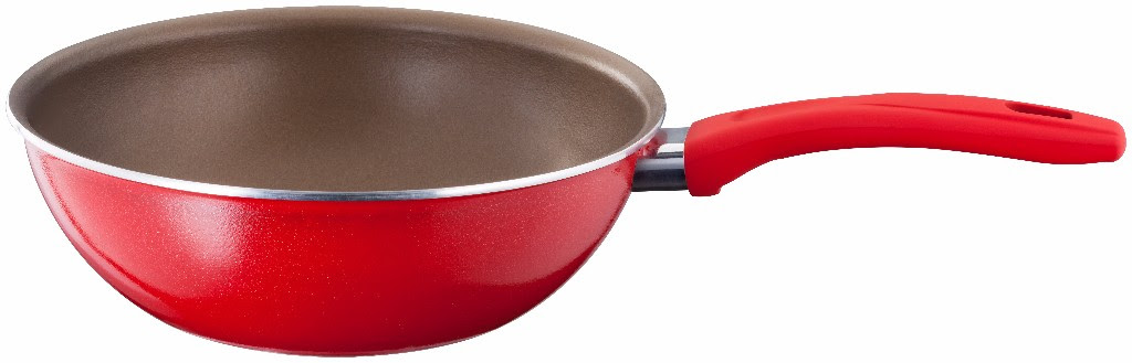 Chef pan in brilliant red