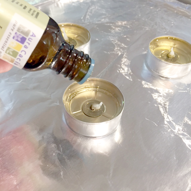DIY Essential Oil Scented Tea Lights joyful.life