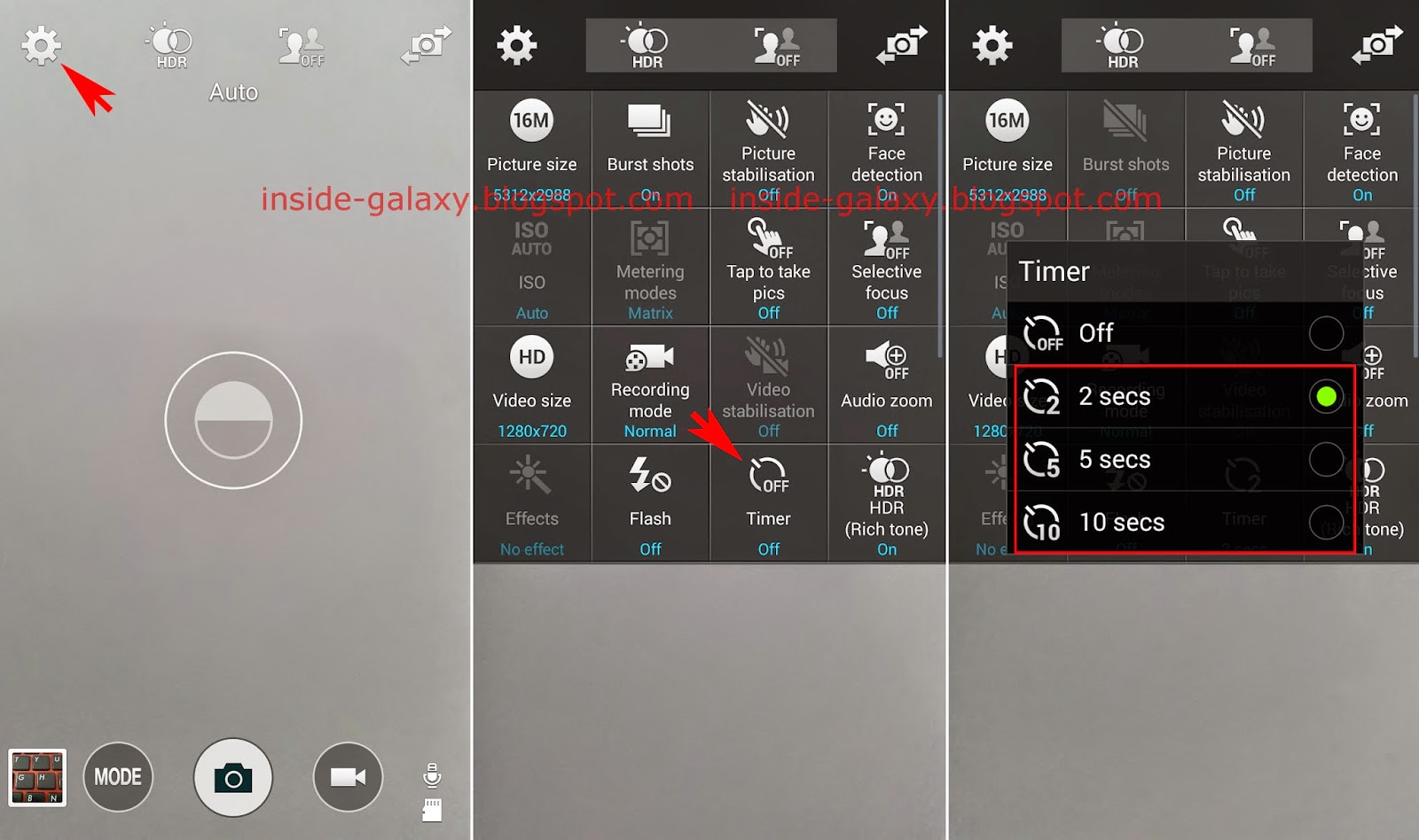 Inside Galaxy: Samsung Galaxy S5: How to Adjust the Delay Timer in the Stock Camera in Android 4.4.2 Kitkat