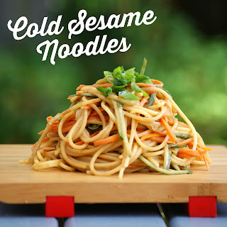 Gluten Free Cold Sesame Noodle Salad Recipe - gluten free, vegan, healthy, clean eating recipe, nut free, soy free, sugar free, work lunch recipes