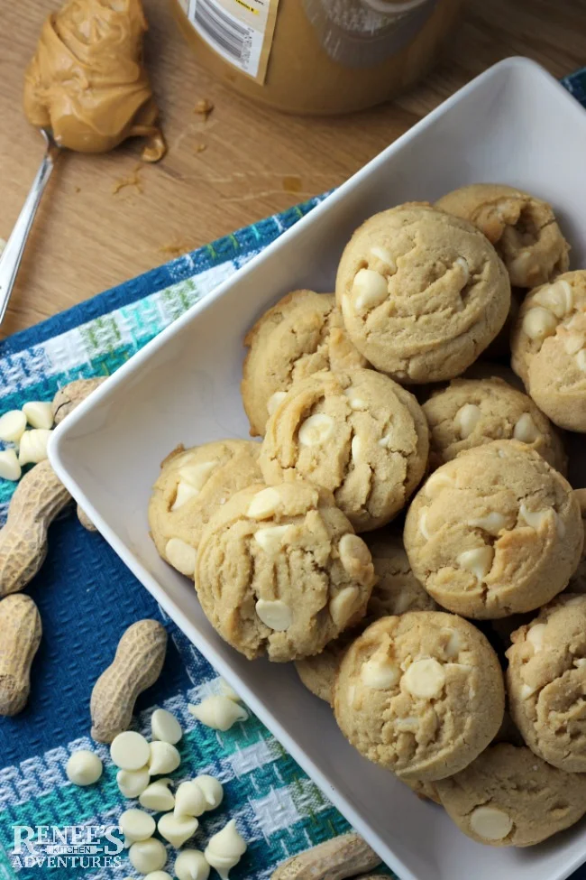 Peanut Butter White Chocolate Chip Cookies | Renee's Kitchen Adventures