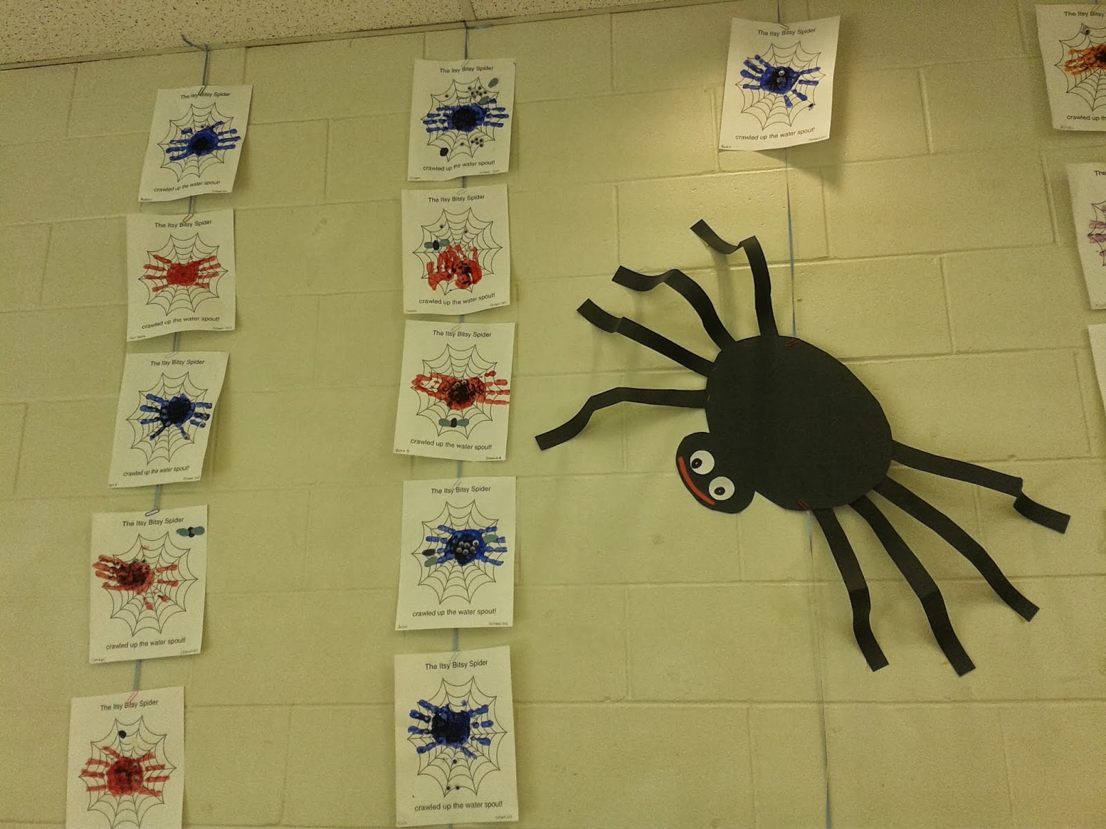 Teach Easy Resources: Spider Art How To Hang Spiders On Brick House