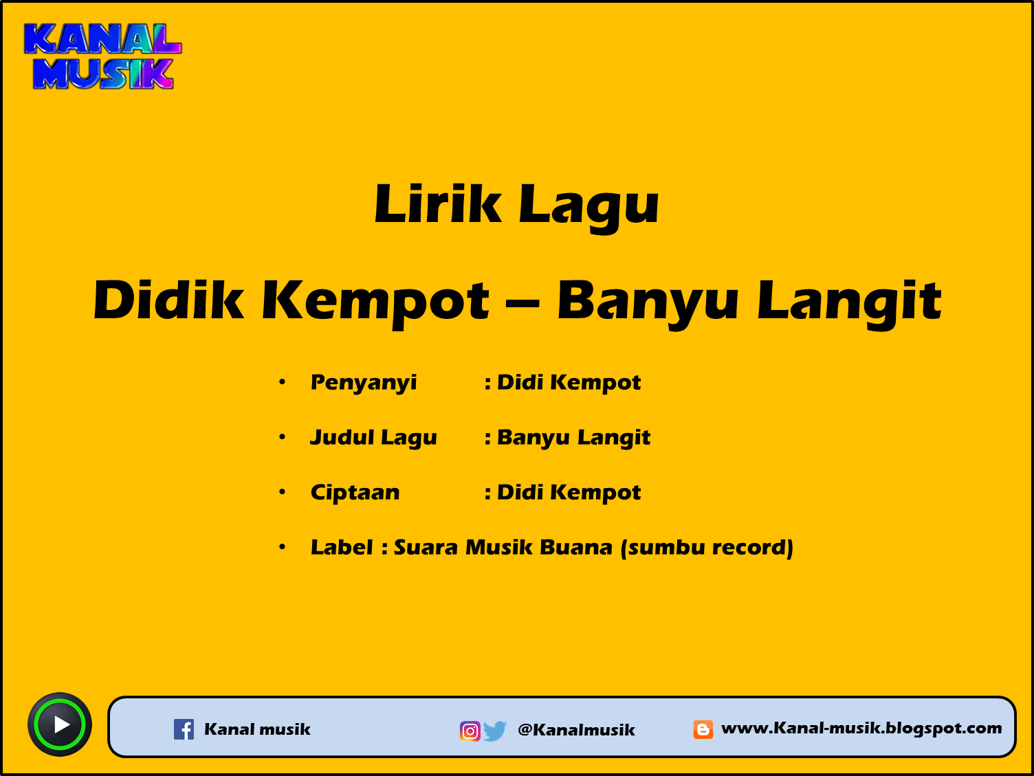 Lirik Lagu Banyu Langit