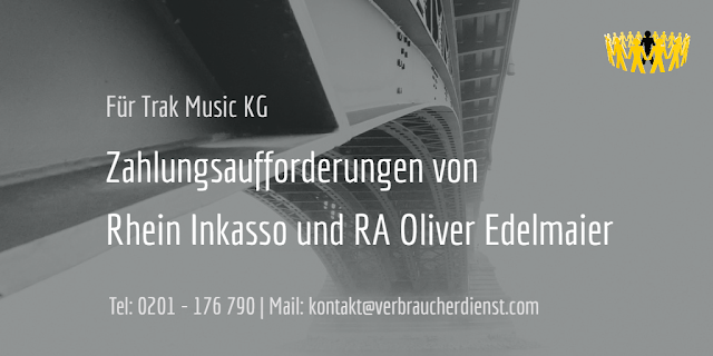 Beitragsbild: Trak Music KG  Rhein Inkasso  RA Oliver Edelmaier