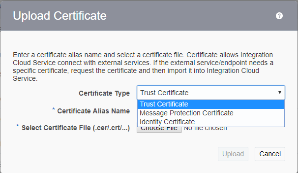 Uploading SSL certificate in Oracle Integration Cloud Serive TechSupper Uploading SSL certificate in Oracle Integration Cloud Serive TechSupper