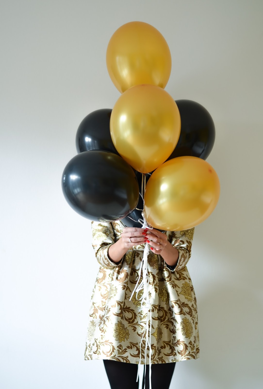 kristjaana mere 27th birthday gold black balloons