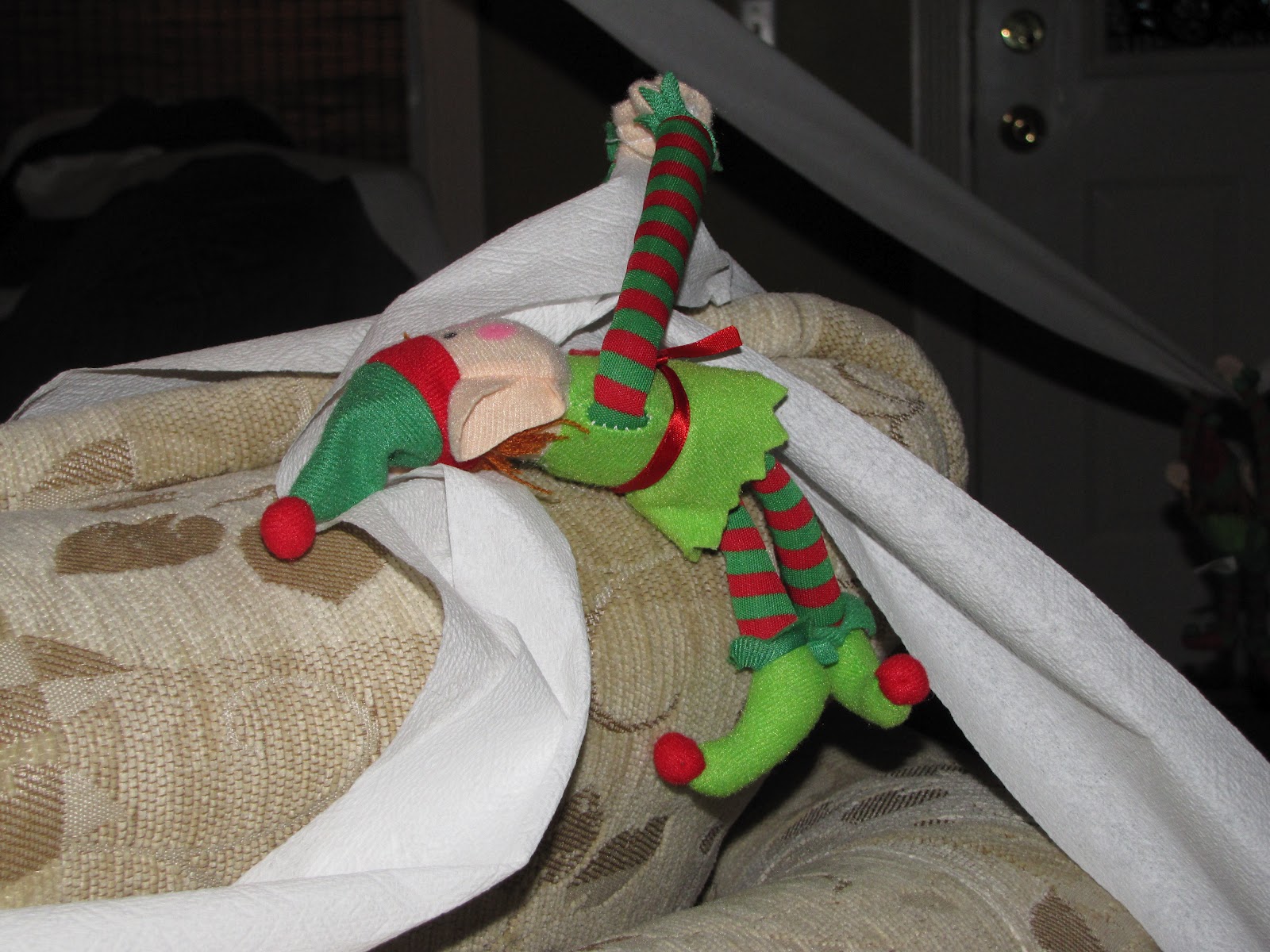 Elf on the Shelf of the Great Lakes Bay Elf Pranks Day 3 Toilet Papering