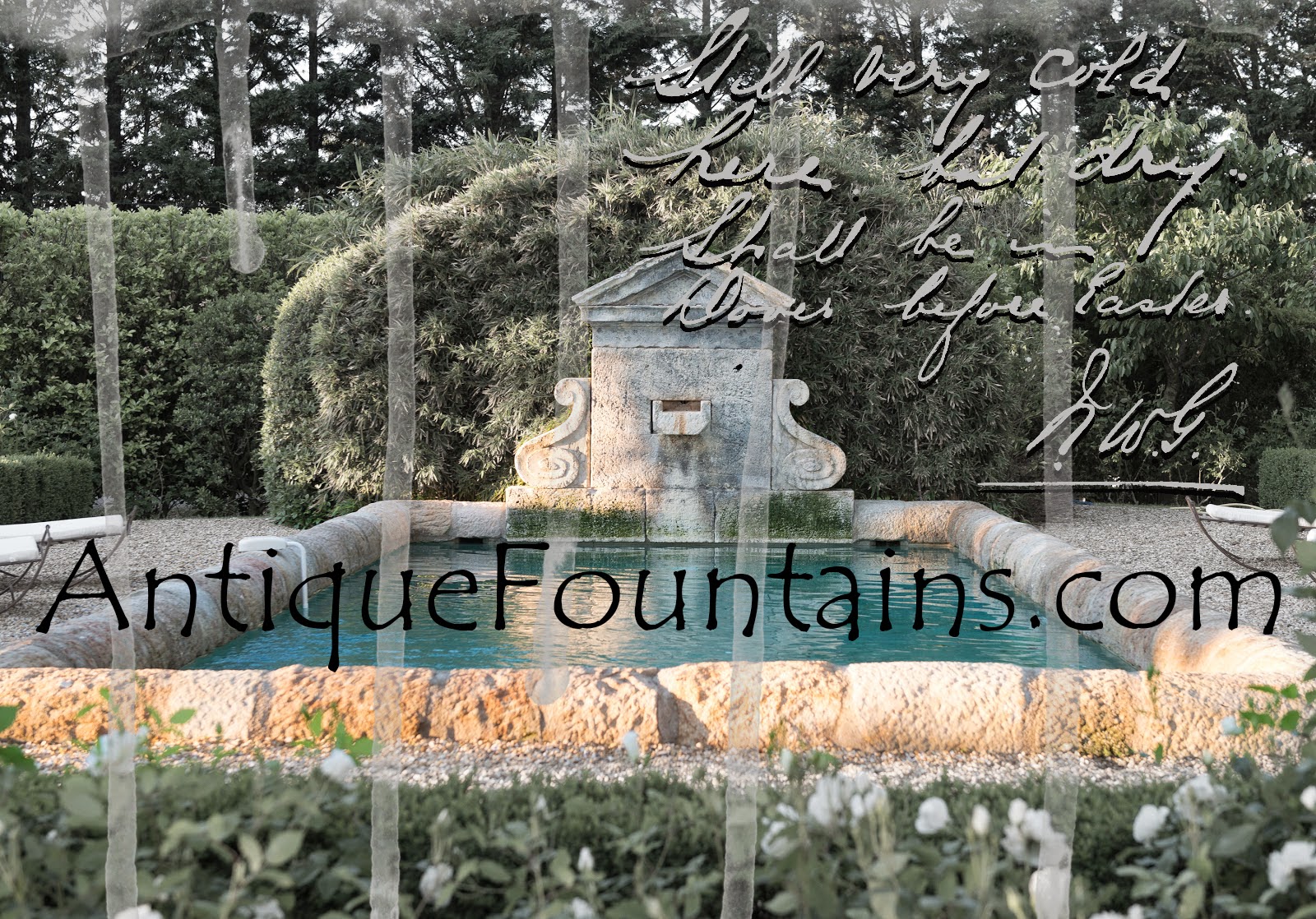 An Outdoor Antique Jacuzzi-Pool fountain in Provence France. An Outdoor Antique Jacuzzi-Pool fountain in Provence France.