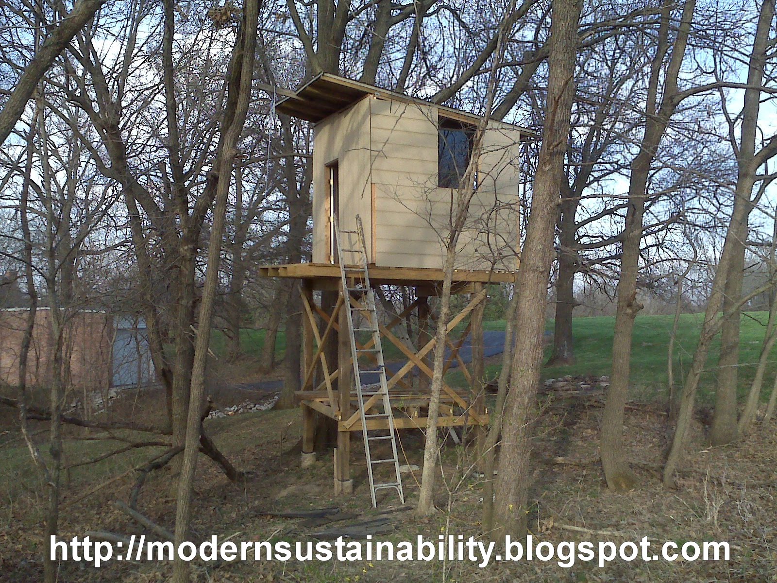Modern Sustainability...oldfashioned methods Tree house siding and roof