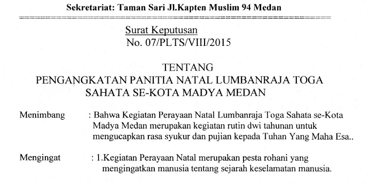 35+ Trend Terbaru Contoh Surat Sk Panitia Natal Gereja Doc