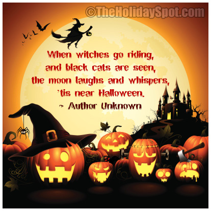 Halloween wishes quotes phrases text verses for greeting cards