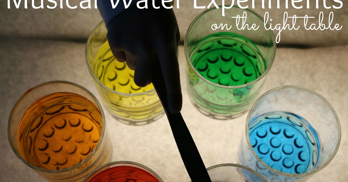 Musical Water Experiments on the Light Table | Still Playing School