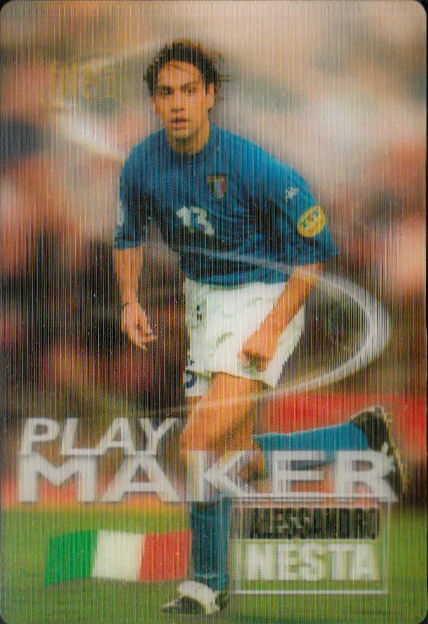 Futera Fußball 3D-Trading Cards 2002 Playmaker Alessandro Nesta Italien