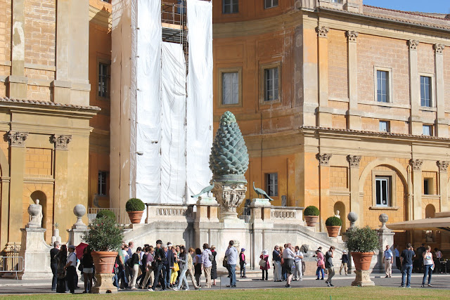 Courtyard at Vatican (Cortile della Pigna), Rome, Italy