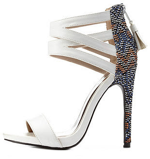 Charlotte Olympia Tribal Weave Barely there high heeled sandals