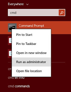 buka command prompt as administrator