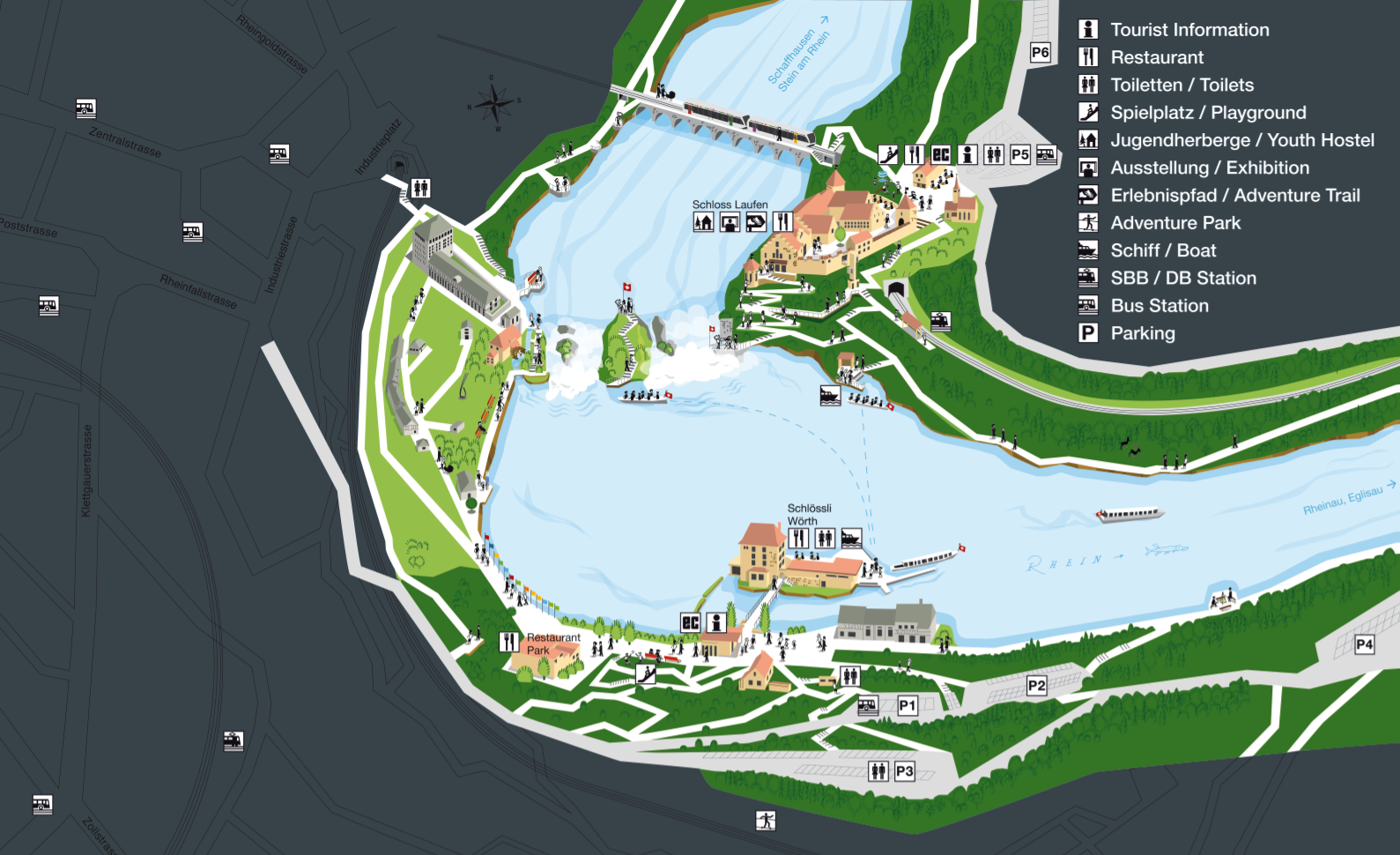 Rheinfall (Cataratas del Rin) / Suiza Rheinfall (Cataratas del Rin) / Suiza