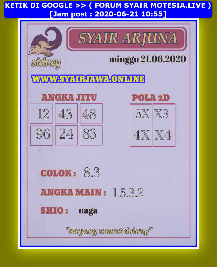 1 New Message Kode Syair Sydney 21 Juni 2020 Forum Syair Togel Hongkong Singapura Sydney