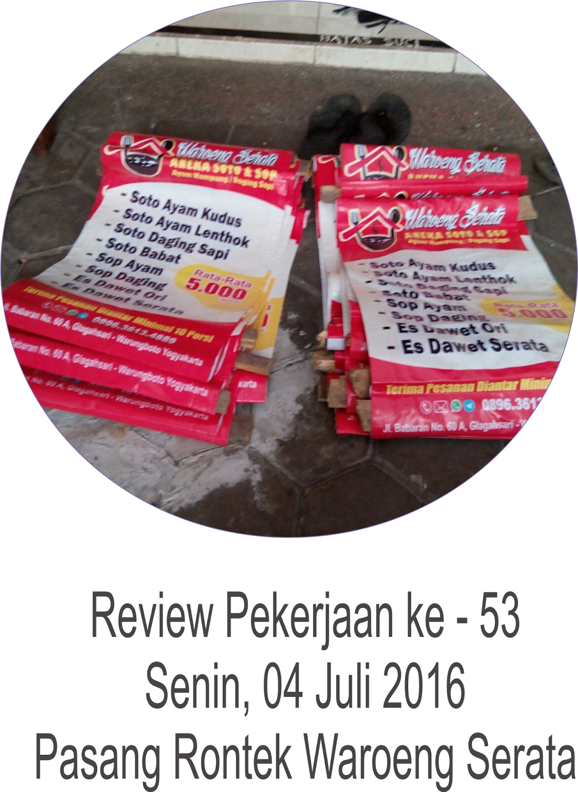 Review dan Dokumentasi Sebar brosur Waroeng serata