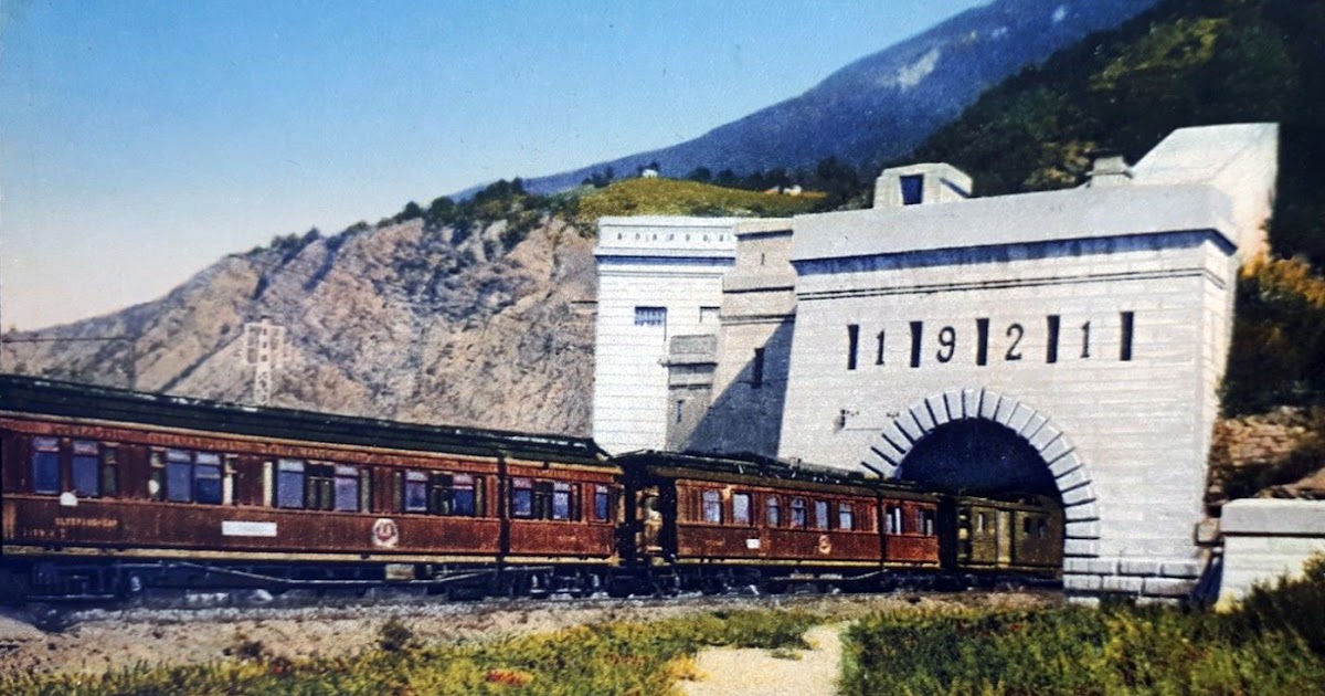 transpress nz passenger cars in the Swiss entrance to the Simplon