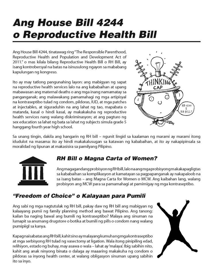 Endorsement of the reproductive health bill as a law essay