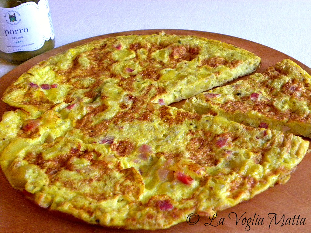 La Voglia Matta Frittata con patate, pancetta e crema di porri Bertoia