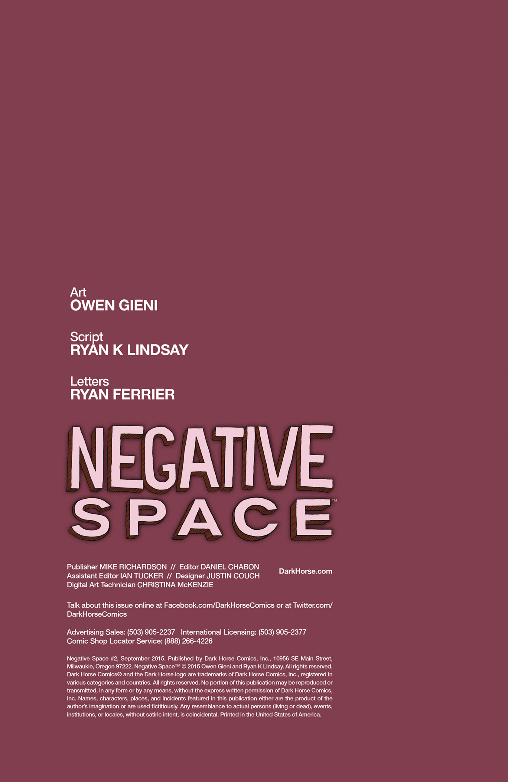 Read online Negative Space comic -  Issue #2 - 2