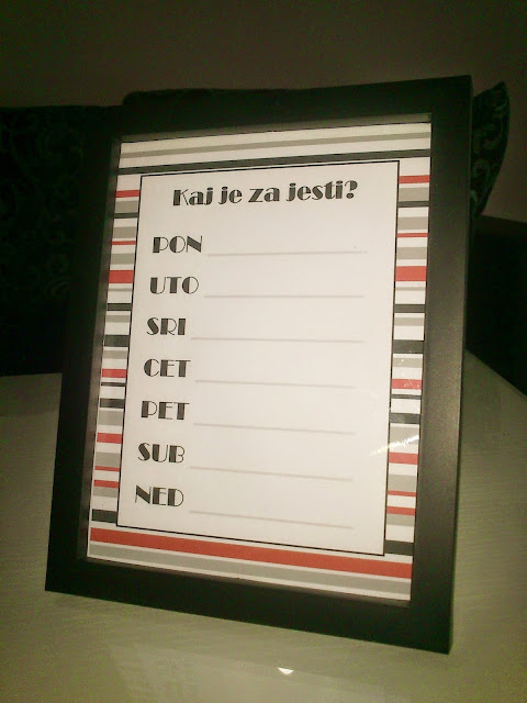 Lista za planiranje menija